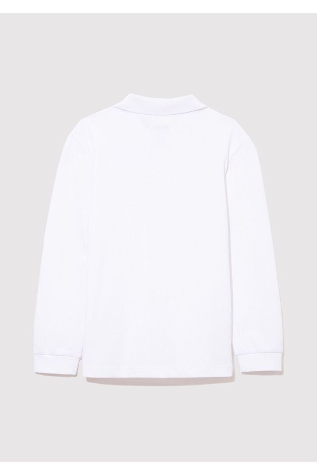 MAVİ ÇOCUK BASIC POLO YAKA UZUN KOL TİŞÖRT  Beyaz 6610215-620