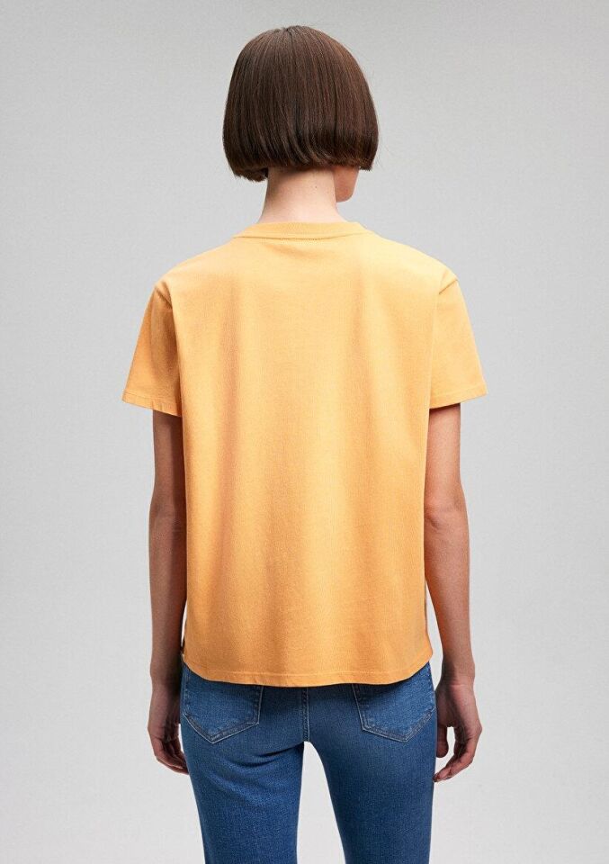 MAVİ KADIN YUVARLAK YAKA TİŞÖRT Apricot Tan 1600955-71405
