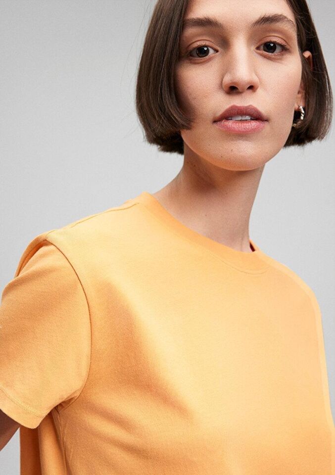 MAVİ KADIN YUVARLAK YAKA TİŞÖRT Apricot Tan 1600955-71405