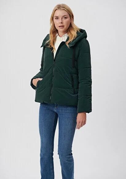 MAVİ KADIN KAPÜŞONLU CEKET Koyu Çam Yeşili 1110043-71929