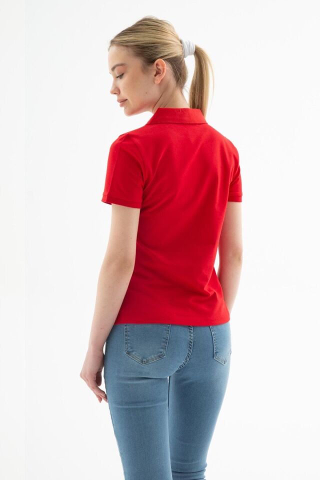FASHION FRIENDS KADIN POLO V YAKA T-SHİRT 25Y0603K1