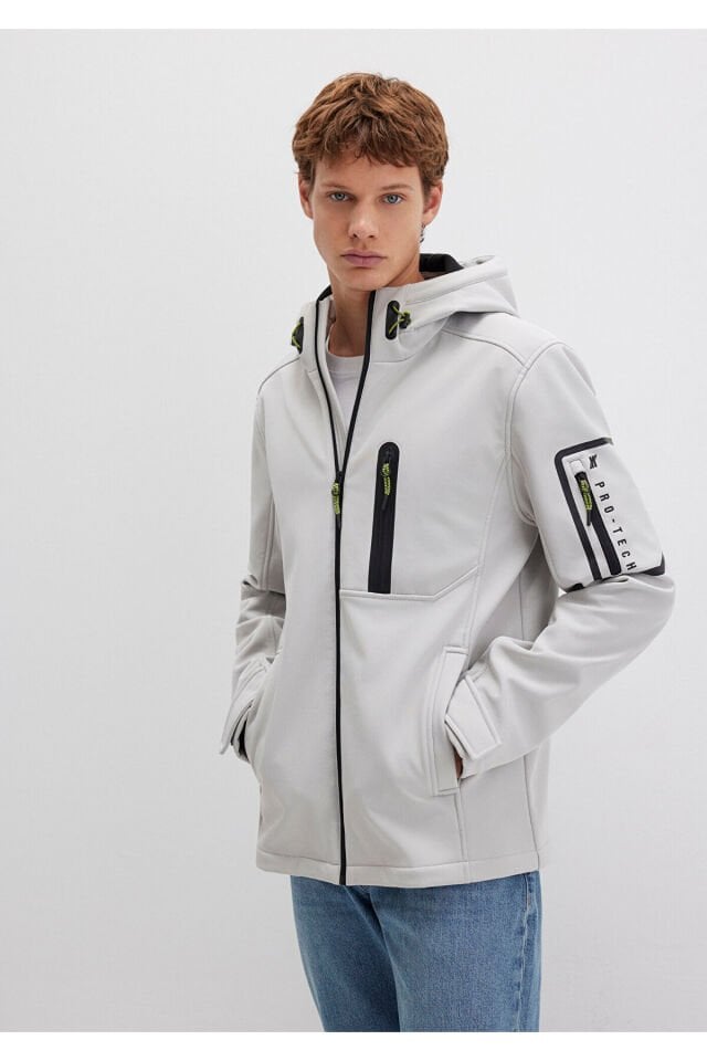 MAVİ ERKEK KAPÜŞONLU CEKET Açık Gri 0110264-70074