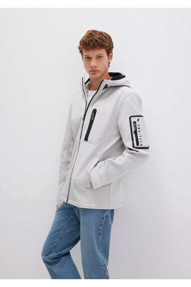 MAVİ ERKEK KAPÜŞONLU CEKET Açık Gri 0110264-70074