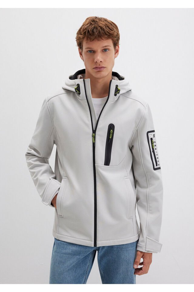 MAVİ ERKEK KAPÜŞONLU CEKET Açık Gri 0110264-70074