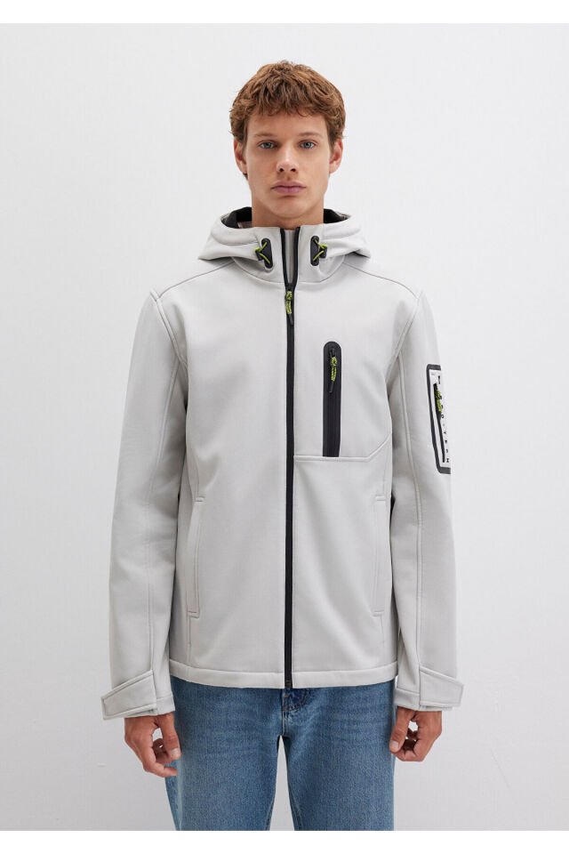 MAVİ ERKEK KAPÜŞONLU CEKET Açık Gri 0110264-70074