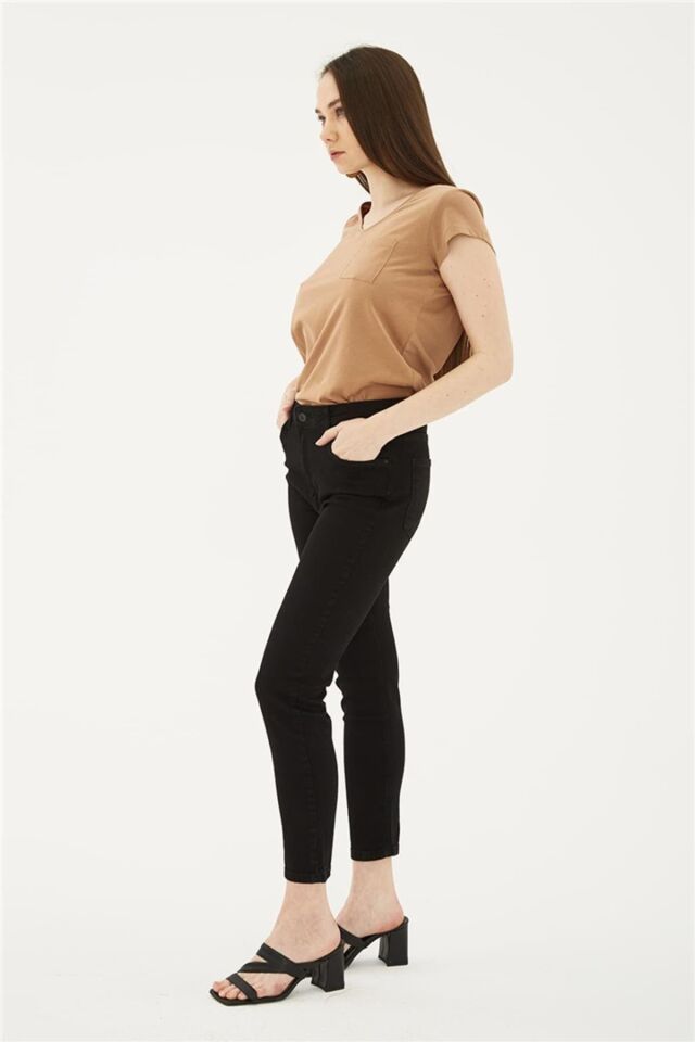 FASHION FRIENDS KADIN DENİM PANTOLON 23Y-PNT0565K1 SİYAH - 31