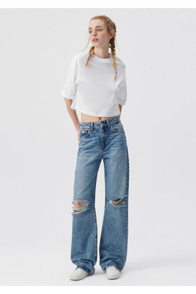 MAVİ KADIN CALIFORNIA Mid Ripped Street 1010125-85270