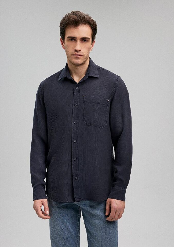MAVİ ERKEK CEPLİ GÖMLEK Koyu Lacivert 0210949-82318