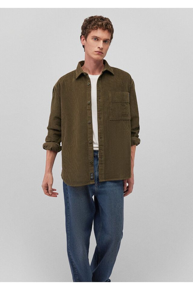 MAVİ ERKEK KADİFE GÖMLEK Kambaba 0211216-88487