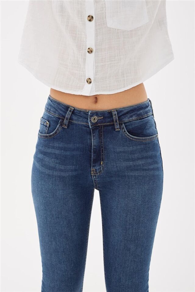 FASHION FRIENDS KADIN DENİM PANTOLON 23Y-PNT0565K1 MAVİ - 29