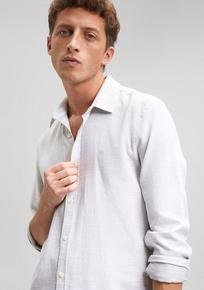 MAVİ ERKEK UZUN KOLLU GÖMLEK Zeytinyağ Yeşili 0210053-71807