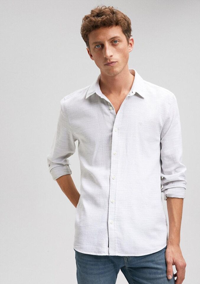 MAVİ ERKEK UZUN KOLLU GÖMLEK Zeytinyağ Yeşili 0210053-71807