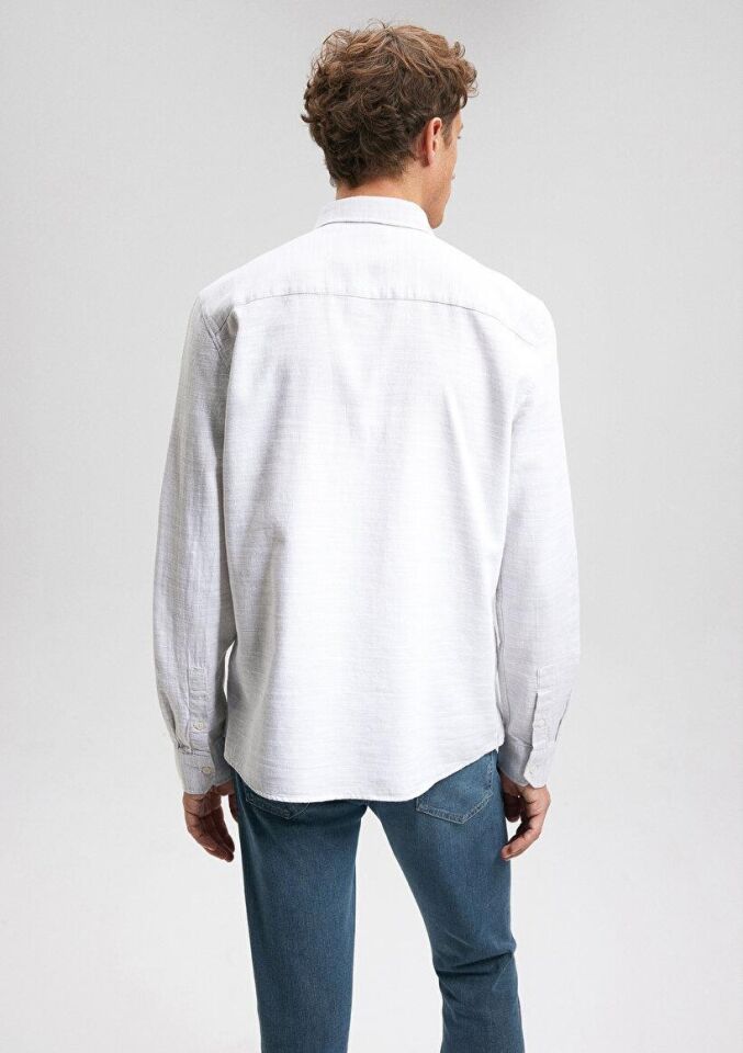 MAVİ ERKEK UZUN KOLLU GÖMLEK Zeytinyağ Yeşili 0210053-71807