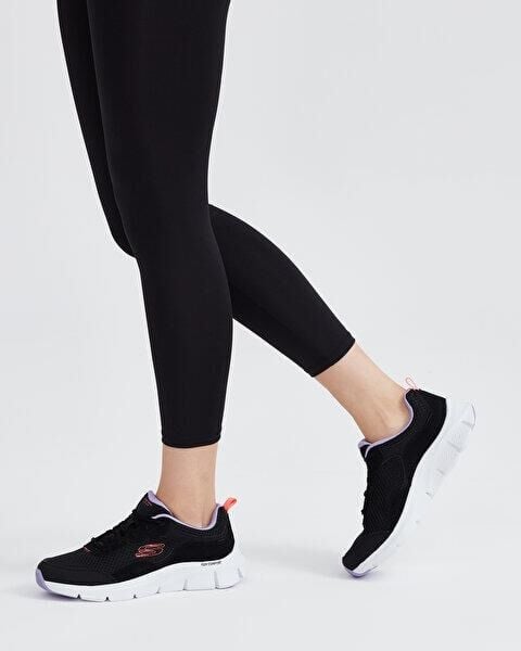 SKECHERS KADIN SİYAH/ÇOKLU FLEX COMFORT SPOR AYAKKABI 149885 BKMT