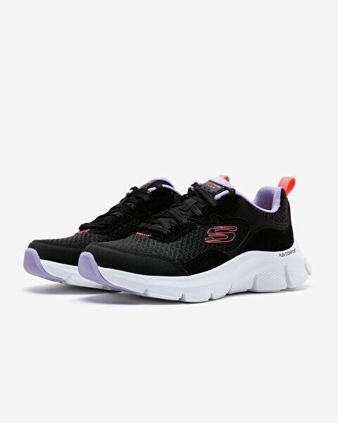 SKECHERS KADIN SİYAH/ÇOKLU FLEX COMFORT SPOR AYAKKABI 149885 BKMT