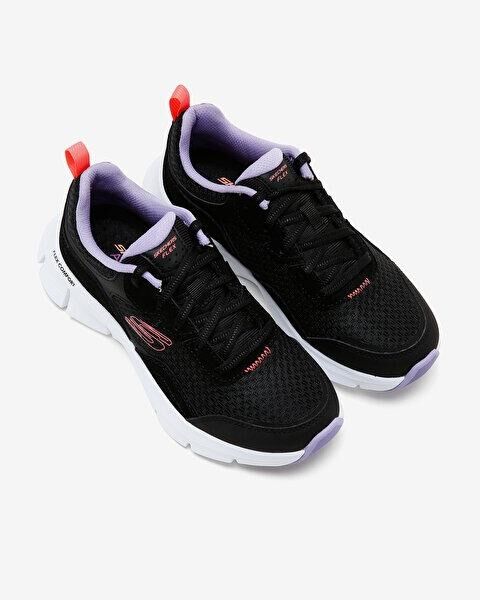 SKECHERS KADIN SİYAH/ÇOKLU FLEX COMFORT SPOR AYAKKABI 149885 BKMT