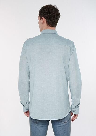MAVİ ERKEK UZUN KOL GÖMLEK  Kurşun Gri 0210294-35108 MAVİ - S
