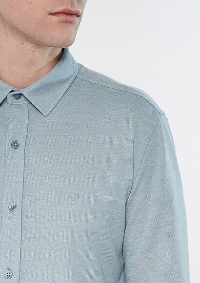 MAVİ ERKEK UZUN KOL GÖMLEK  Kurşun Gri 0210294-35108 MAVİ - S
