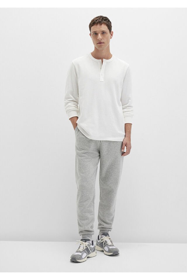 MAVİ ERKEK BİSİKLET YAKA PENYE Kırık Beyaz 0613115-70057