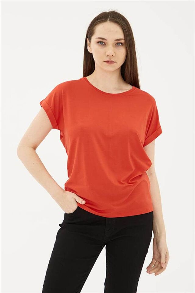 FASHION FRIENDS KADIN BİSİKLET YAKA BLUZ 24Y0194K1