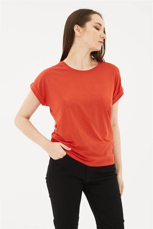 FASHION FRIENDS KADIN BİSİKLET YAKA BLUZ 24Y0194K1