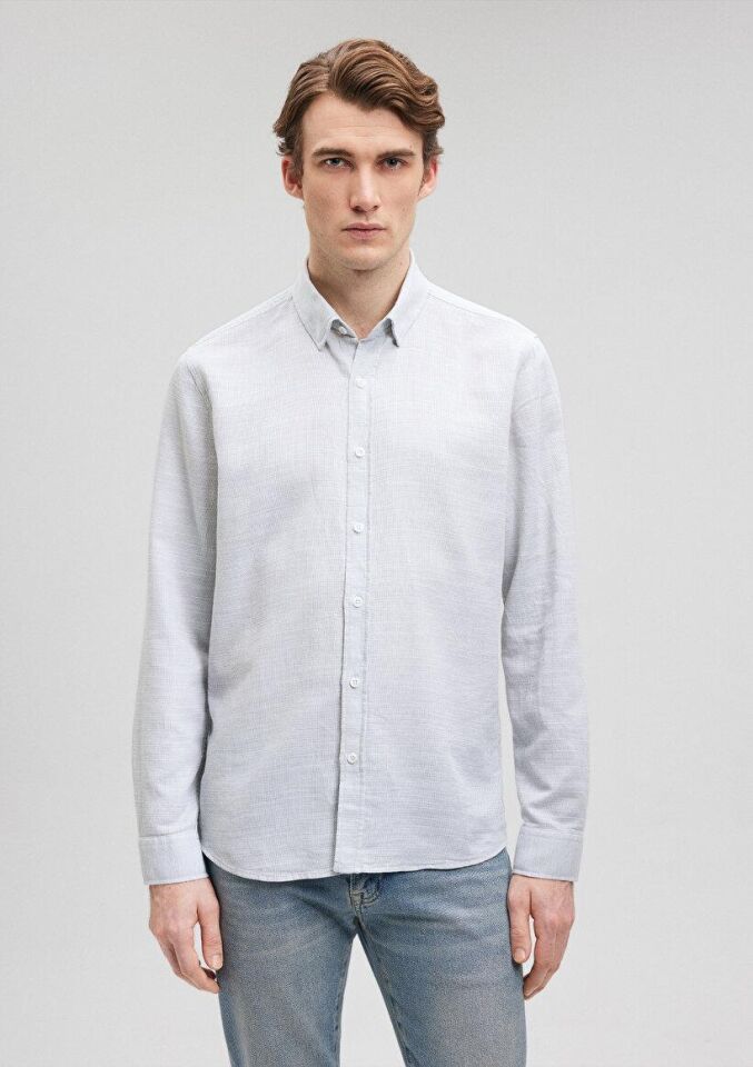 MAVİ ERKEK UZUN KOL GÖMLEK  Küf Yeşili 020579-71787