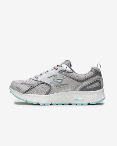 SKECHERS KADIN GRİ/TURKUAZ GO RUN CONSISTENT SPOR AYAKKABI 128075 GYTQ