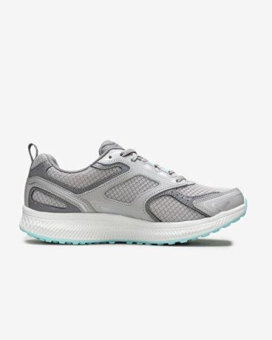 SKECHERS KADIN GRİ/TURKUAZ GO RUN CONSISTENT SPOR AYAKKABI 128075 GYTQ