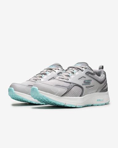 SKECHERS KADIN GRİ/TURKUAZ GO RUN CONSISTENT SPOR AYAKKABI 128075 GYTQ