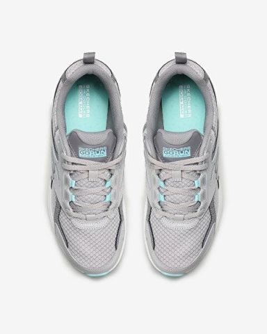 SKECHERS KADIN GRİ/TURKUAZ GO RUN CONSISTENT SPOR AYAKKABI 128075 GYTQ