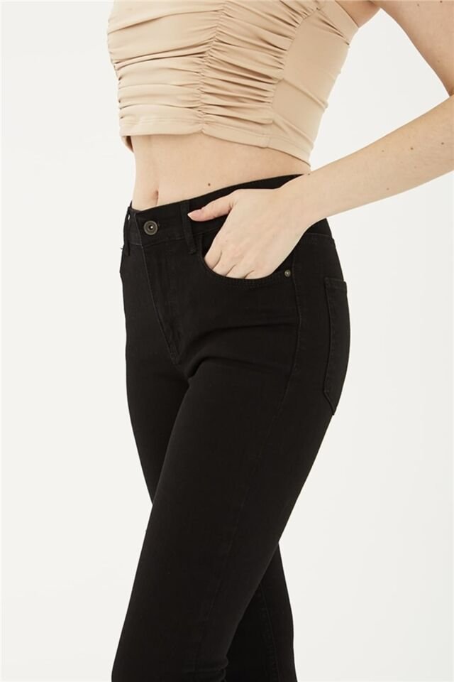 FASHION FRIENDS KADIN DENİM PANTOLON 23Y-PNT0693K1 SİYAH - 29