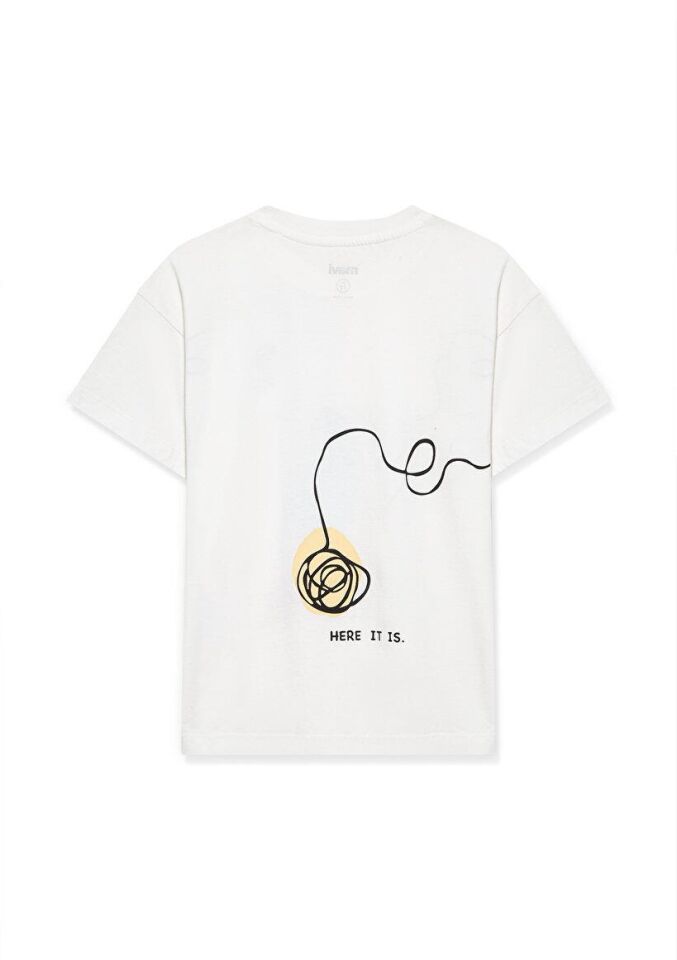 MAVİ ÇOCUK KEDİ BASKILI TİŞÖRT Kırık Beyaz 7610170-70057 BEYAZ - 2-3