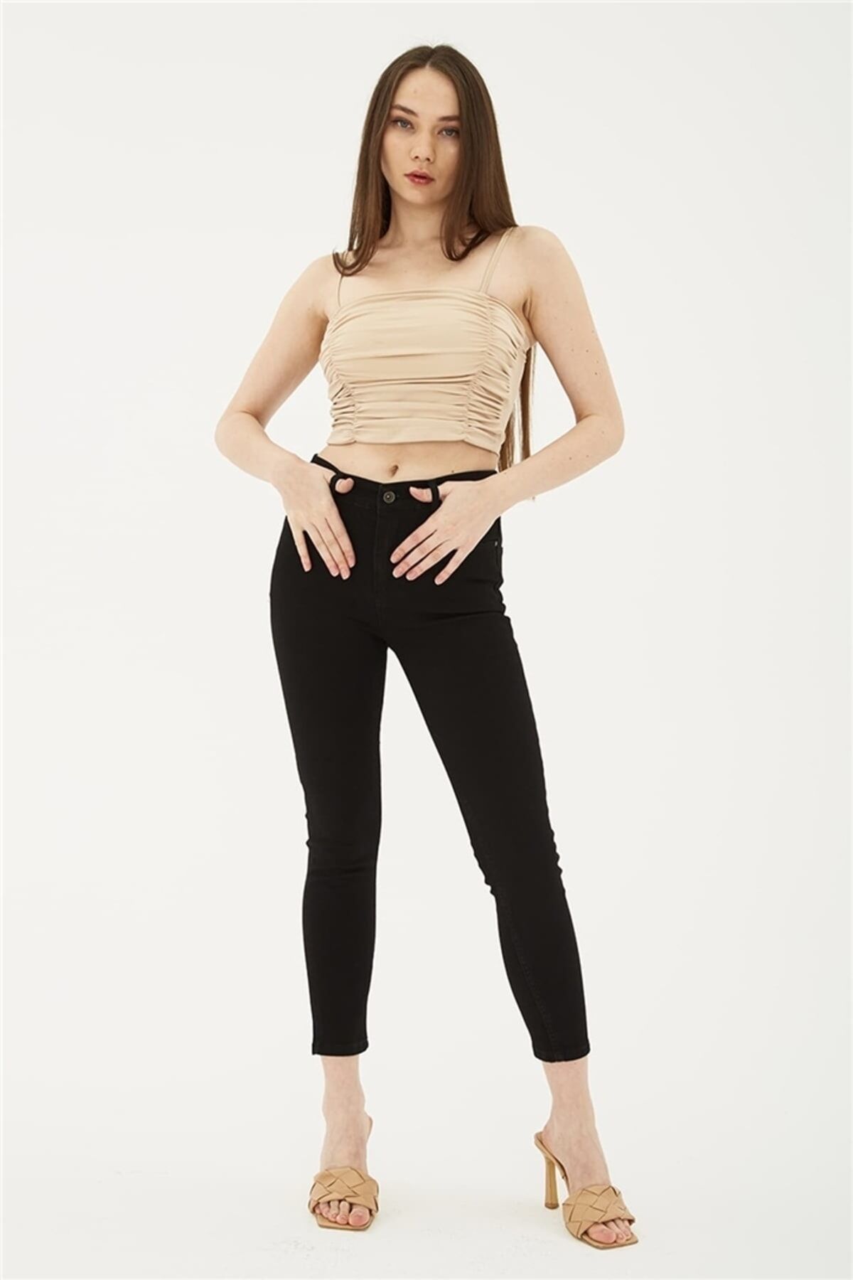 FASHION FRIENDS KADIN DENİM PANTOLON 23Y-PNT0693K1 SİYAH - 31