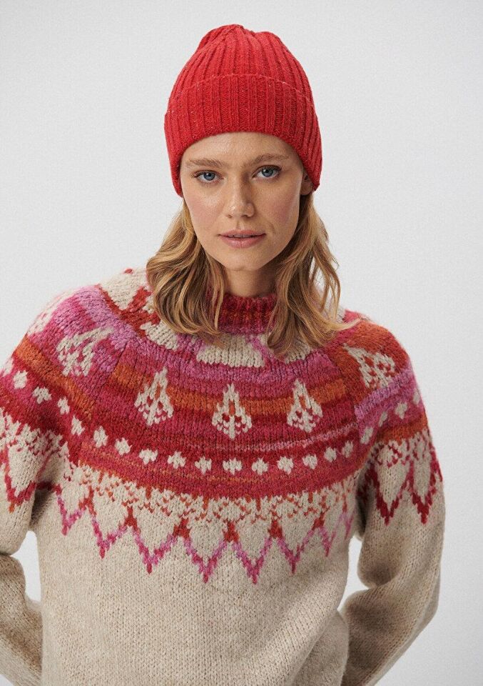 MAVİ KADIN Bere Kırmızı 1911794-70471