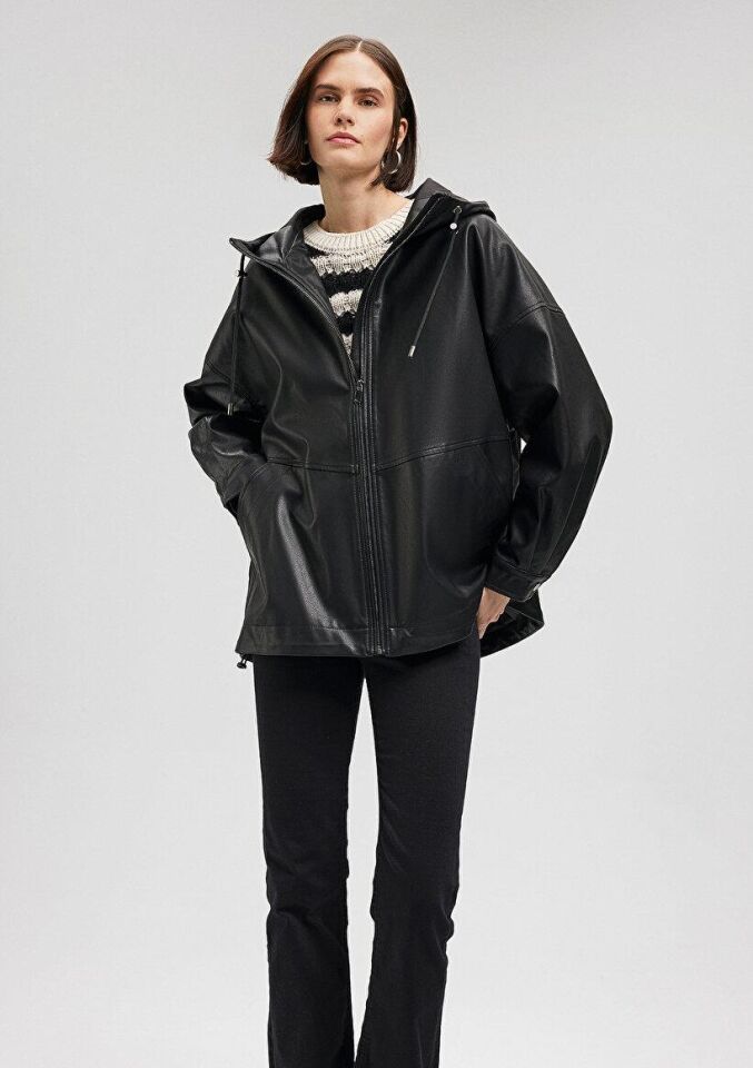 MAVİ KADIN PU CEKET Siyah 1110152-900