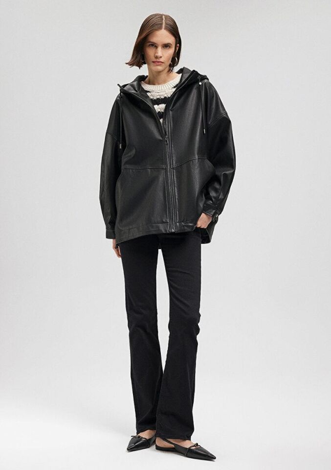 MAVİ KADIN PU CEKET Siyah 1110152-900