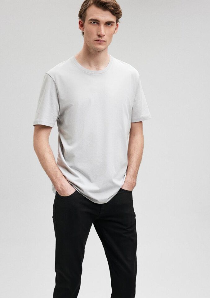 MAVİ ERKEK BASIC BİSİKLET YAKA TİŞÖRT Açık Gri 0610251-70075