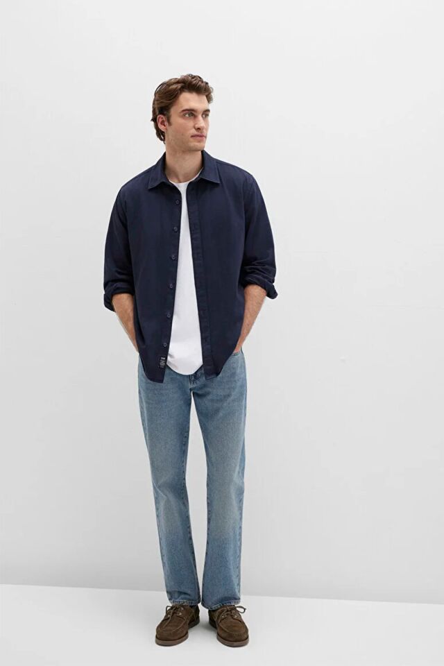 MAVİ ERKEK UZUN KOL GÖMLEK Koyu Gri 0211641-82183