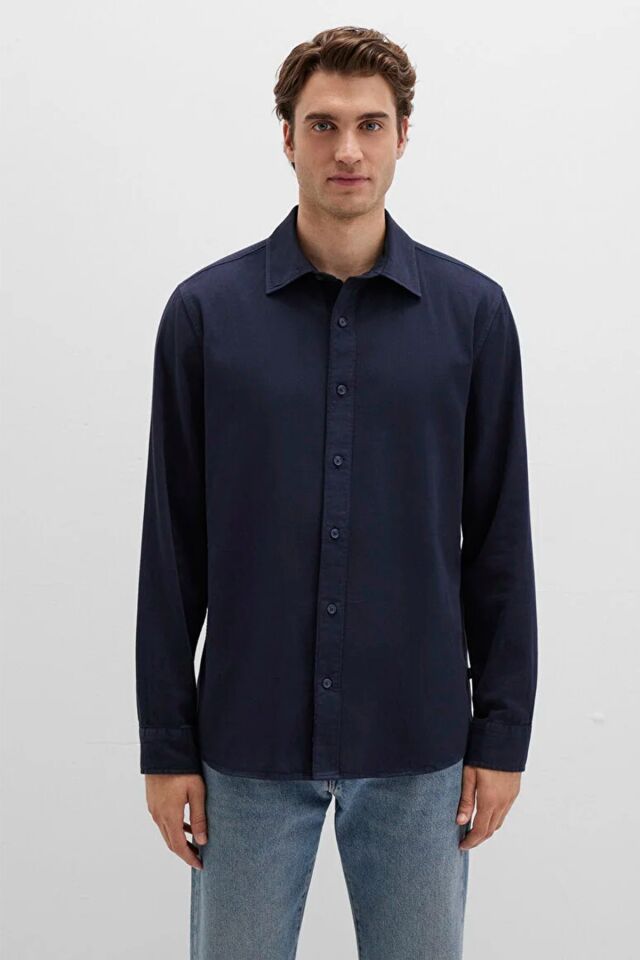 MAVİ ERKEK UZUN KOL GÖMLEK Koyu Gri 0211641-82183