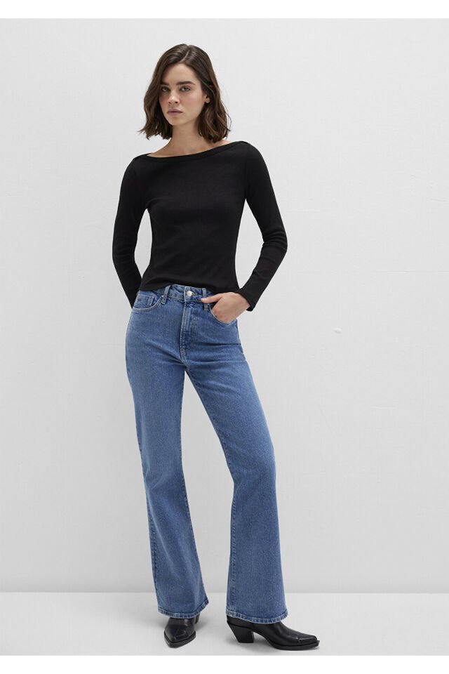 MAVİ KADIN UZUN KOLLU BASIC Siyah 1613622-900