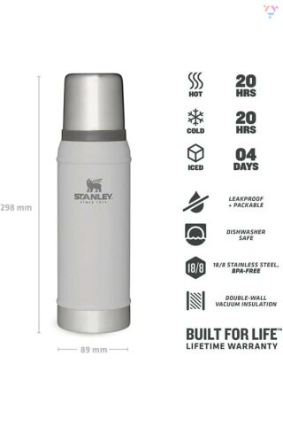 STANLEY 0.75L CLASSIC VAC BTL ASH EU-1 10-01612-062 BEYAZ - 0,75 LT