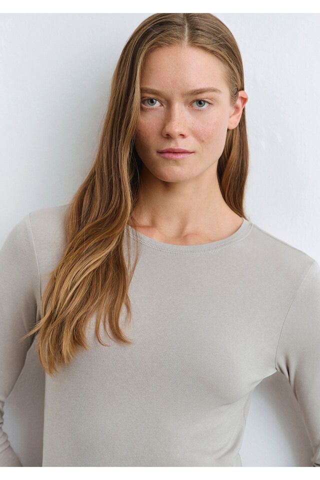 MAVİ KADIN BİSİKLET YAKA PENYE Çakmaktaşı Gri 1613032-70112