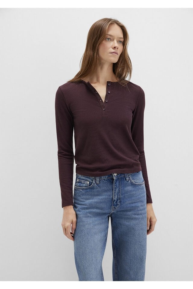 MAVİ KADIN YARIM DÜĞMELİ BASİC Karamel 1613621-70223