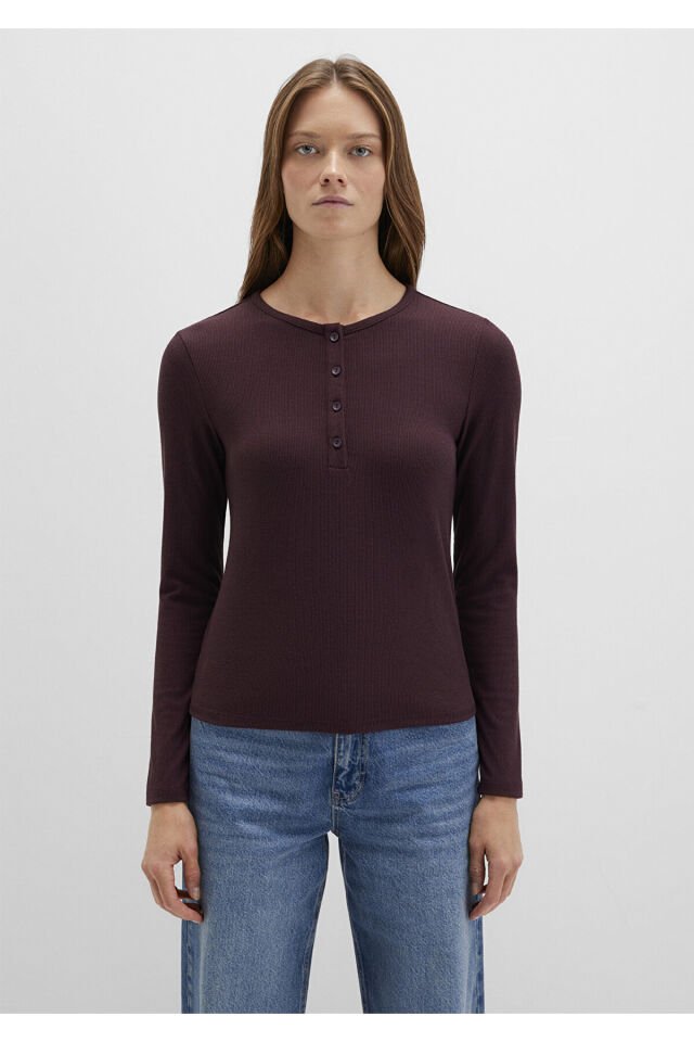 MAVİ KADIN YARIM DÜĞMELİ BASİC Karamel 1613621-70223