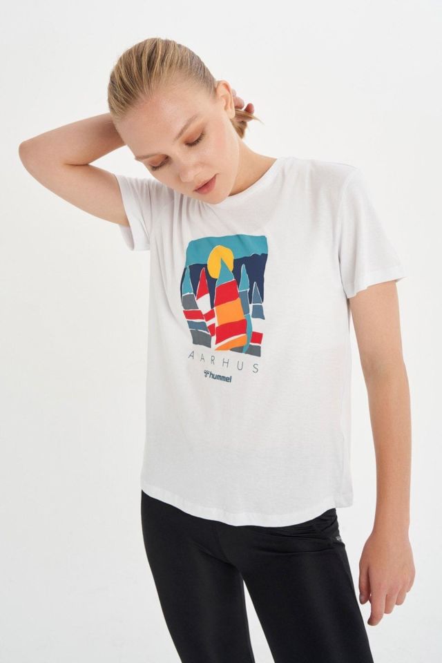 HUMMEL KADIN KISA KOL T-SHIRT MARINO T-SHIRT S/S 911519