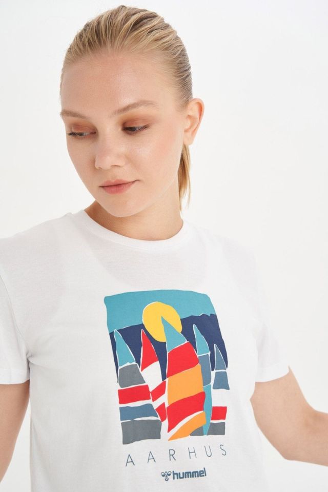 HUMMEL KADIN KISA KOL T-SHIRT MARINO T-SHIRT S/S 911519