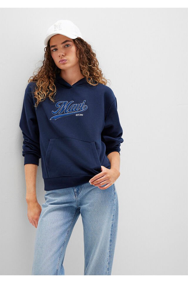 MAVİ KADIN KAPİŞONLU SWEATSHIRT Koyu Lacivert 1S10420-82318