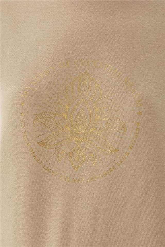 FASHION FRIENDS KADIN BASKILI SWEAT 24K0108K1