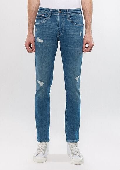 MAVİ ERKEK JAKE Mid Ripped Brushed Mavi Premium 0042283705