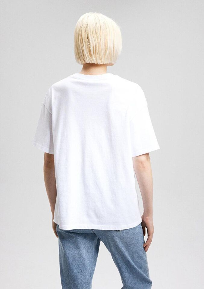 MAVİ KADIN MAVİ LOGO TİŞÖRT Beyaz 1611592-620